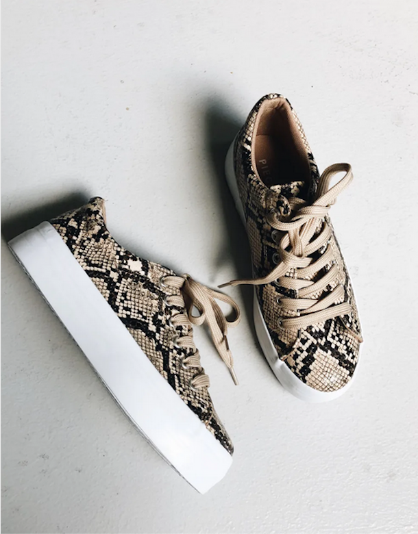 PIECES SNAKE SNEAKER NATURAL